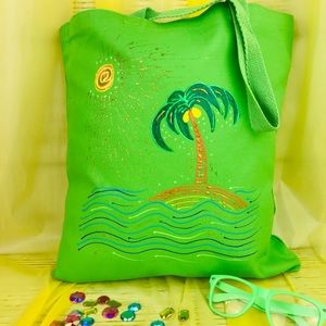 Hand painted tote bag